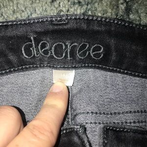 Decree faded black skinny jeans size 9
